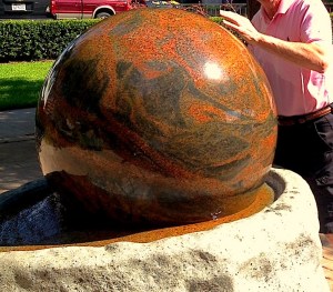 floating granite ball